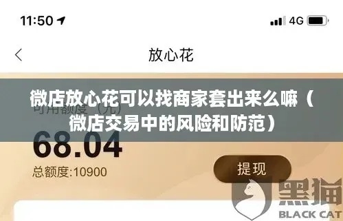 揭秘微店放心花如何套出来的神秘操作