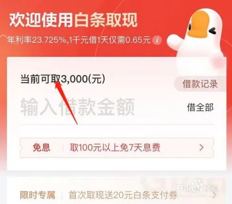 白条免费额度可以提现 白条免费额度提现攻略
