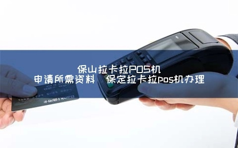 保定拉卡拉POS机申请流程详解