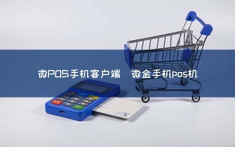 微金手机申请POS机的全流程指南