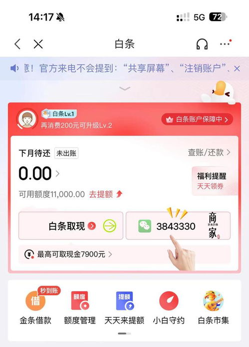 京东白条通用额度如何提现 京东白条通用额度提现攻略