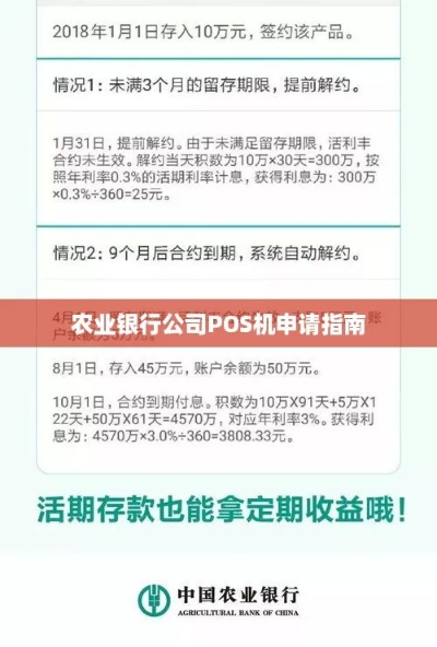 农业银行POS机申请费用详解