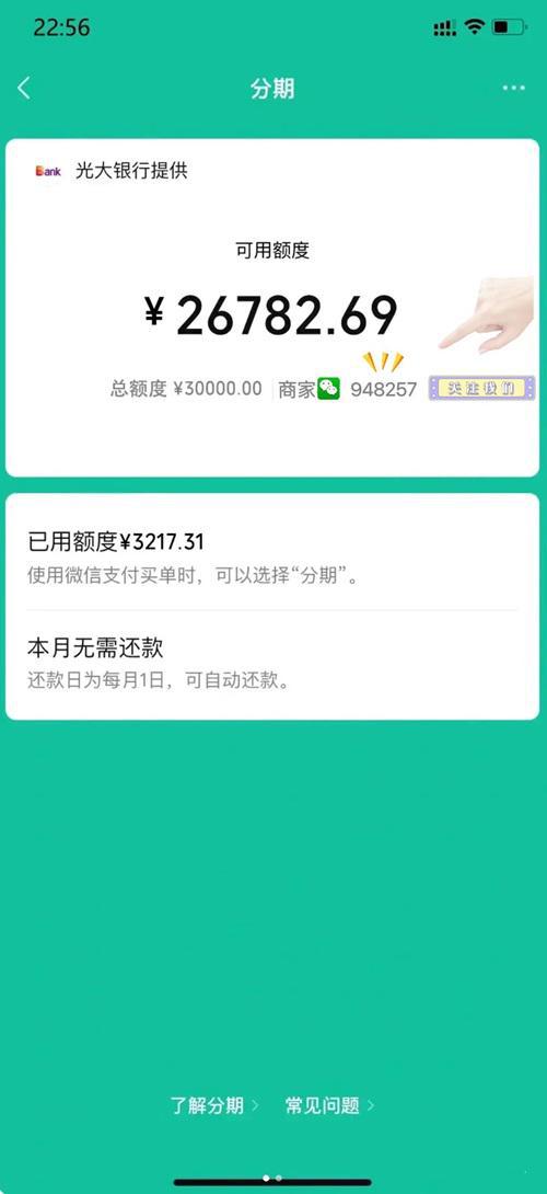 范式月付额度提现与查看额度是否要还