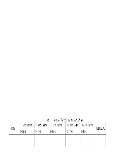 酒店运营质量夜查记录表详解，从实践中看如何提升服务质量