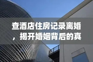 离婚查酒店记录全攻略，一步步教你如何操作，附案例说明
