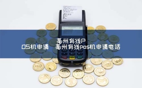 亳州个人POS机办理指南