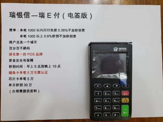 个人申请瑞银信POS机咨询报价