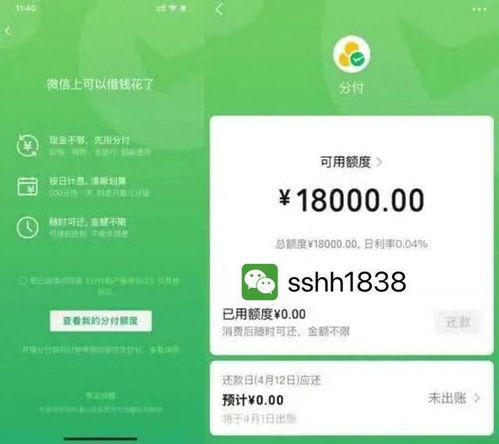 微信分付额度怎么套出来？微信分付额度1万元利息多少？