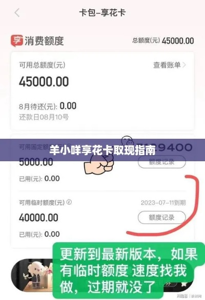 羊小咩享花卡取现日息全攻略，手把手教你薅羊毛不踩坑