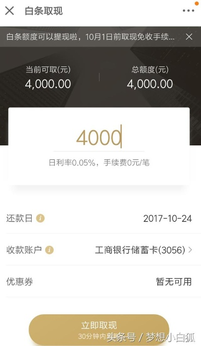 是否建议使用白条额度才能提现？