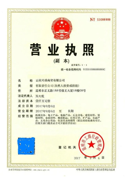 云南代理POS机办理营业执照须知