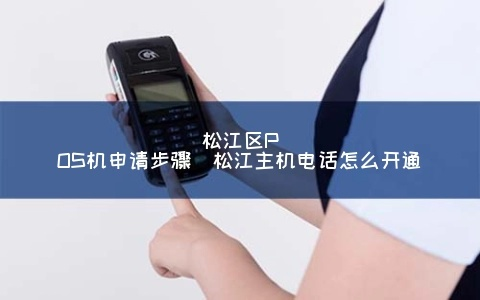 上海松江区POS机办理指南